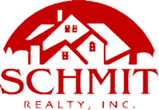 A red logo for schmidt realty, inc.